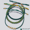TCC™ Natural Tibetan Copper Green Rope 3 Layer Goodluck Wealth Charm Bracelet